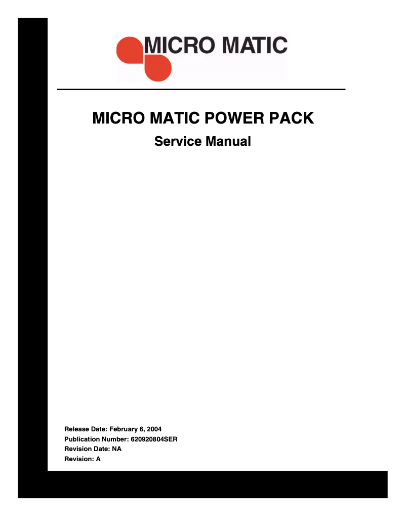 Page 1 of the manual User Manual Micro Matic MMPP4305-PKG