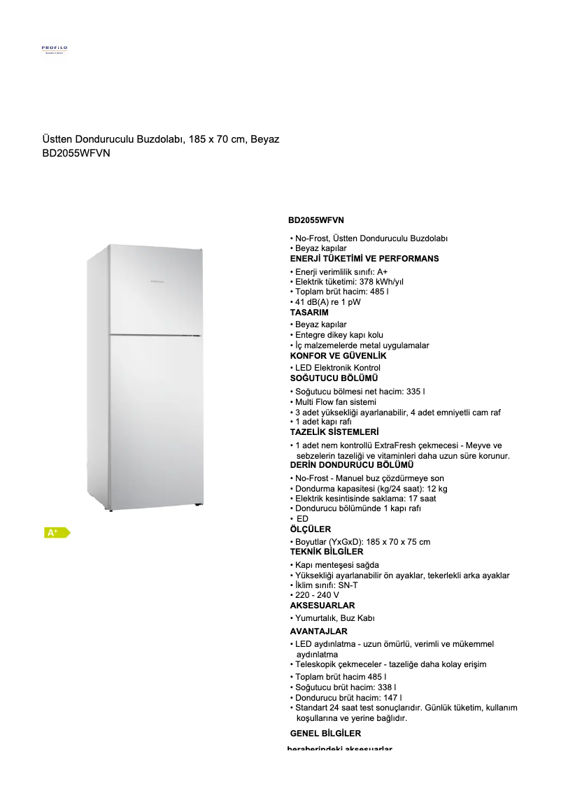 First page image of the manual for BD2055WFVN