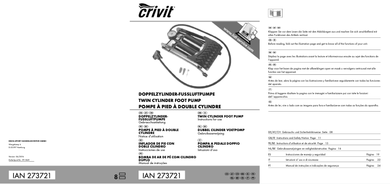 First page image of the manual for FP-1869