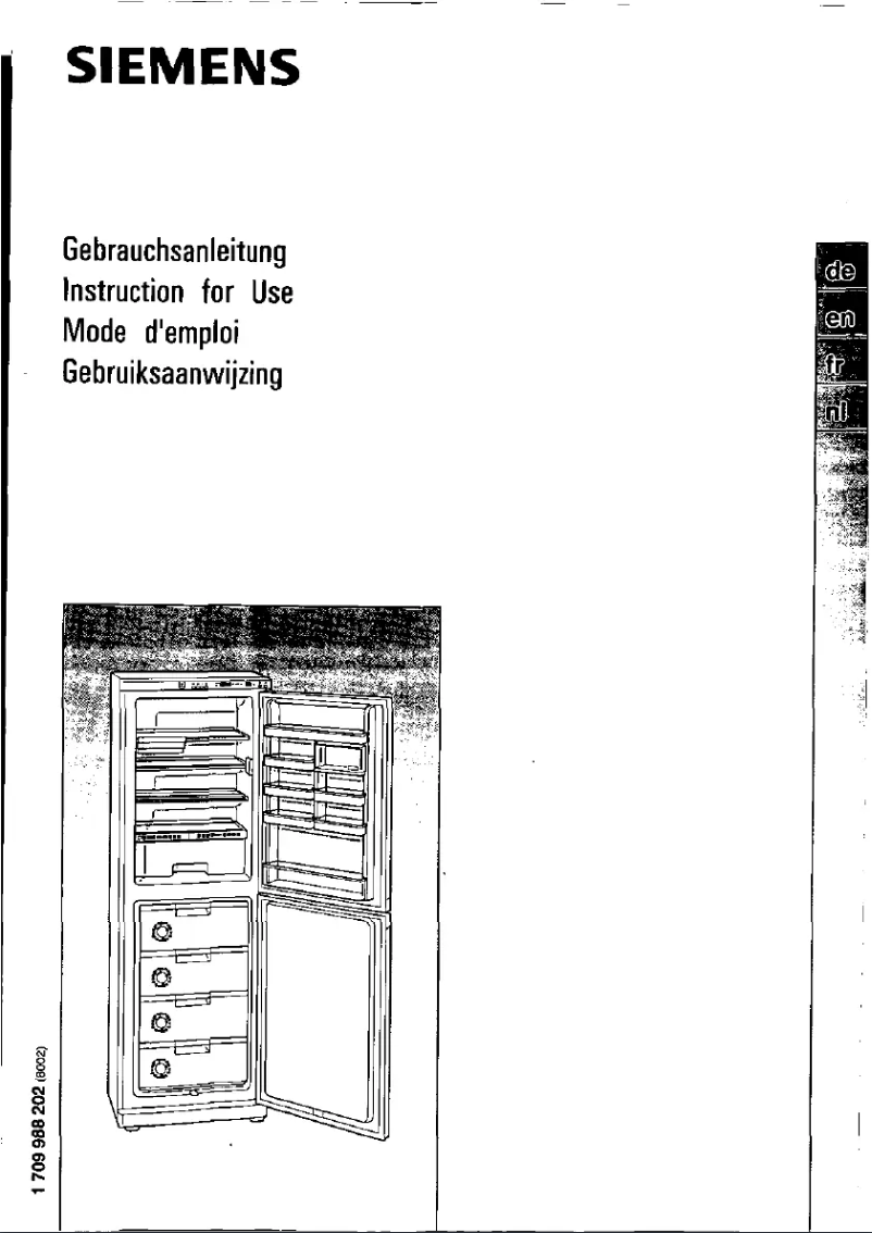 Page 1 of the manual User Manual Siemens KG26E04