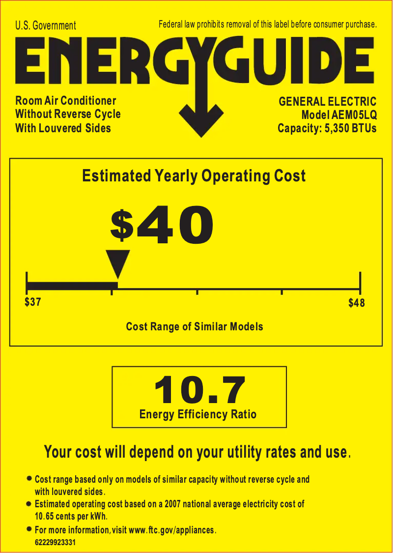 First page image of the manual for AEM05LQ