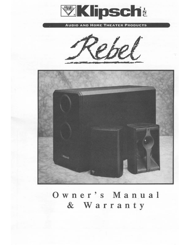 First page image of the manual for Rebel