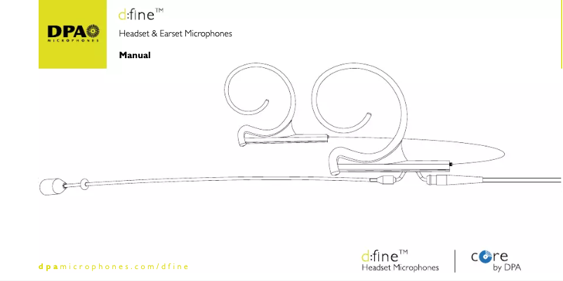 First page image of the manual for D:screet Core 4080