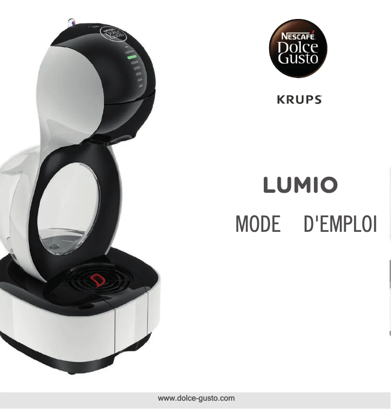 Page 1 of the manual User Manual Krups Nescafé Dolce Gusto Lumio