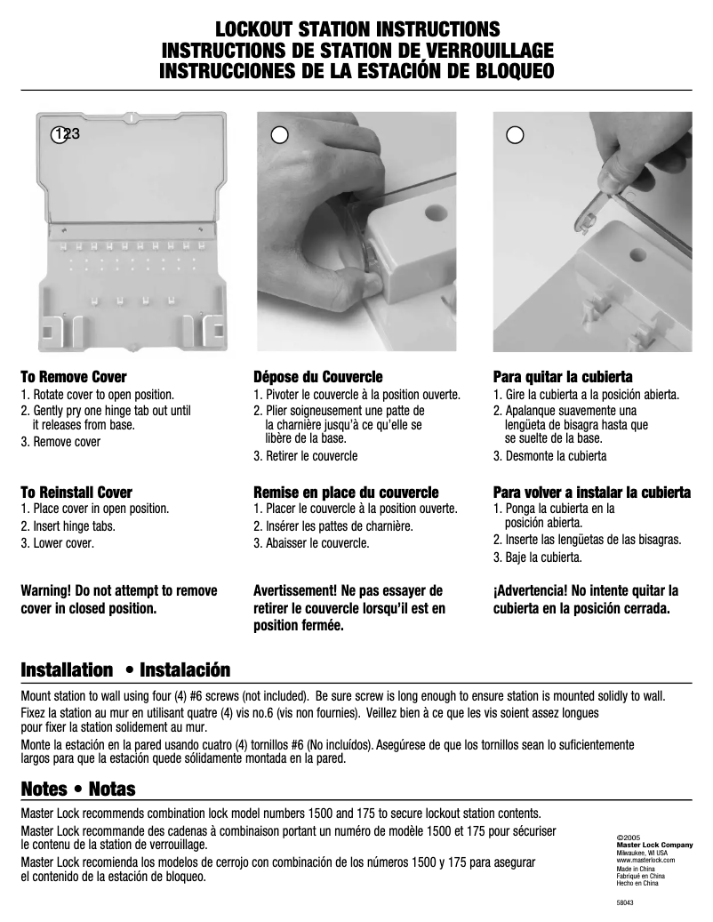 First page image of the manual for 1482B