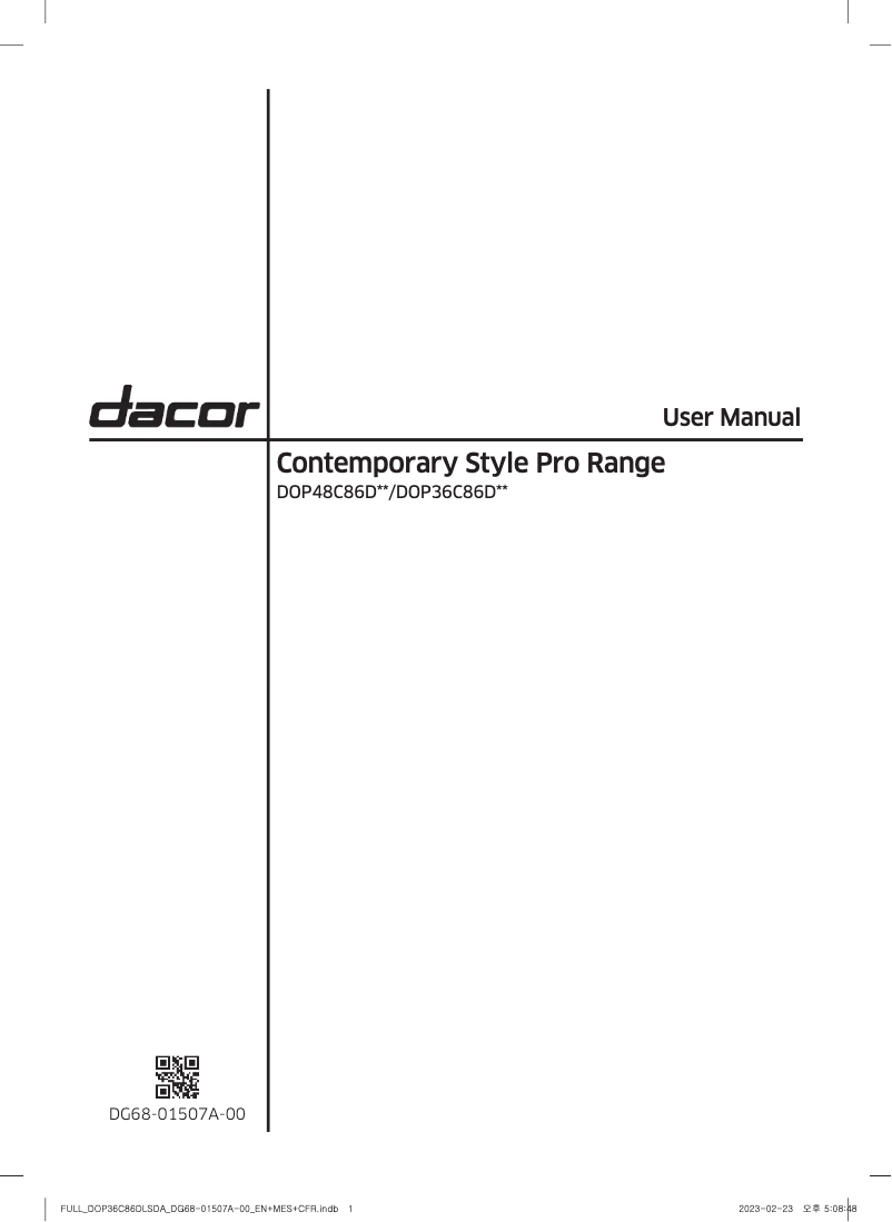 First page image of the manual for DOP48C86DLS