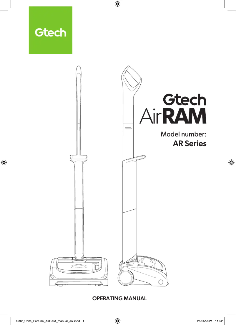 First page image of the manual for AirRam Platinum AR43