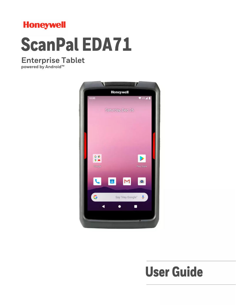 First page image of the manual for ScanPal EDA71