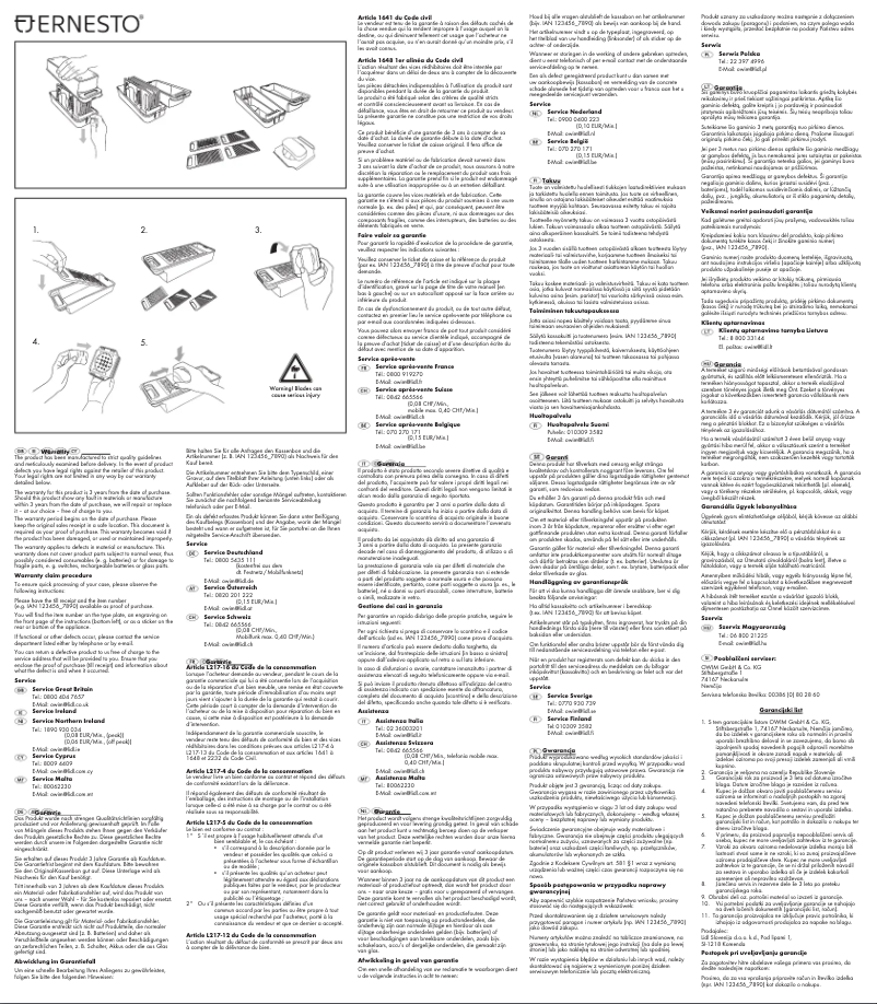 Page 1 de la notice Manuel utilisateur Ernesto HG05556B