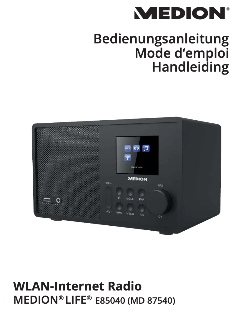 First page image of the manual for LIFE E85040 (MD 87540)