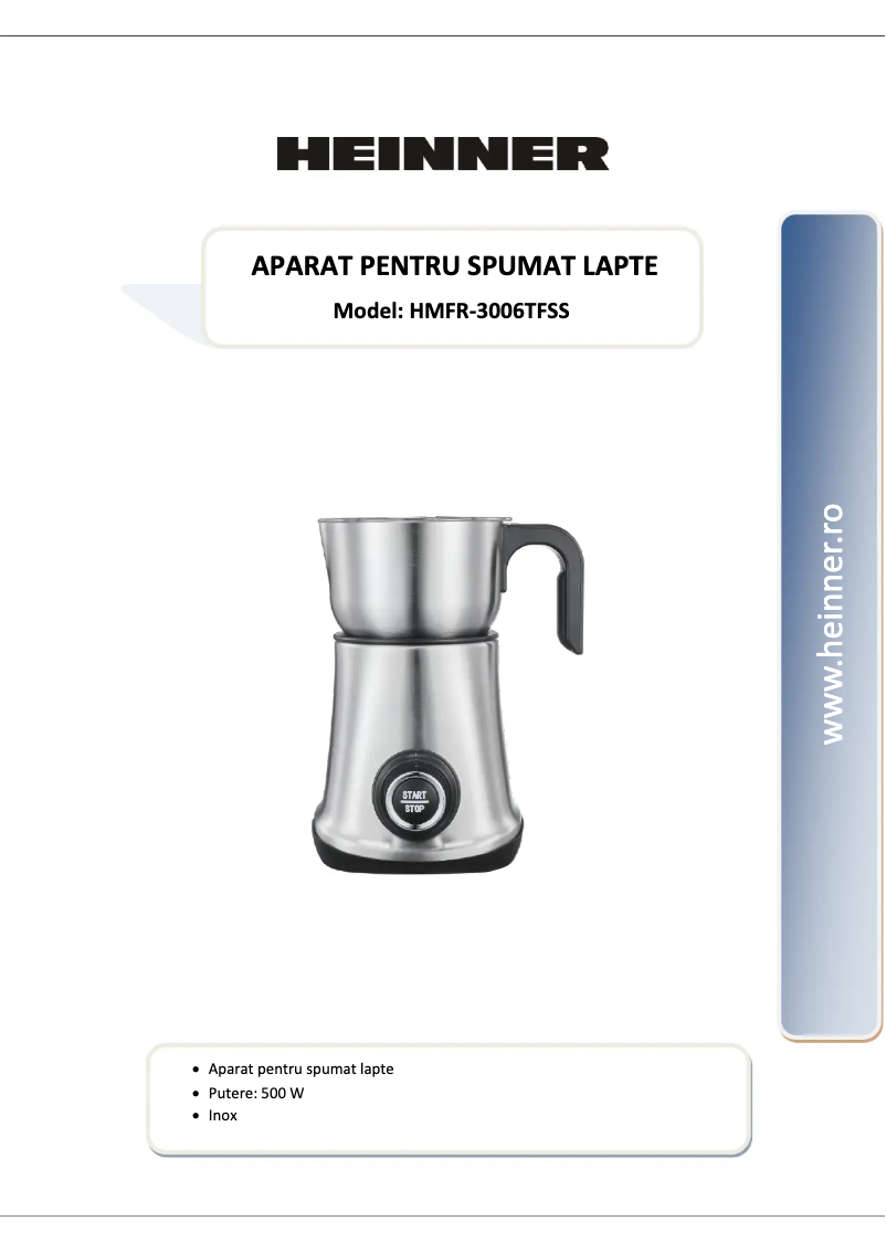 Page 1 of the manual User Manual Heinner HMFR-3006TFSS