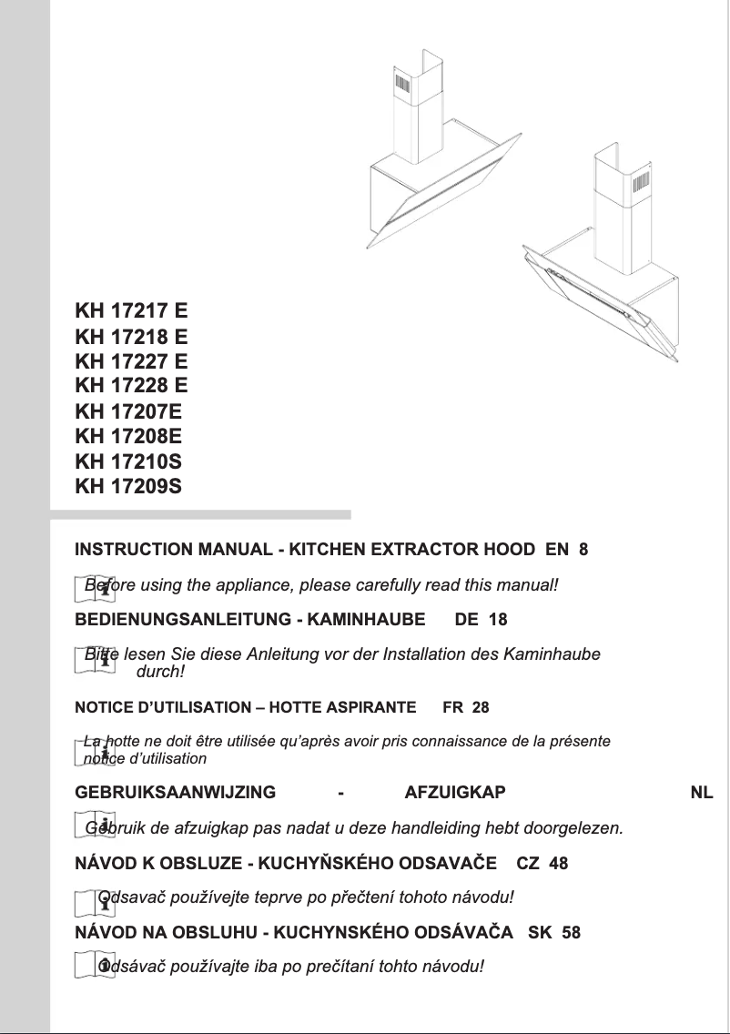 Page 1 of the manual User Manual Amica KH 17218 E