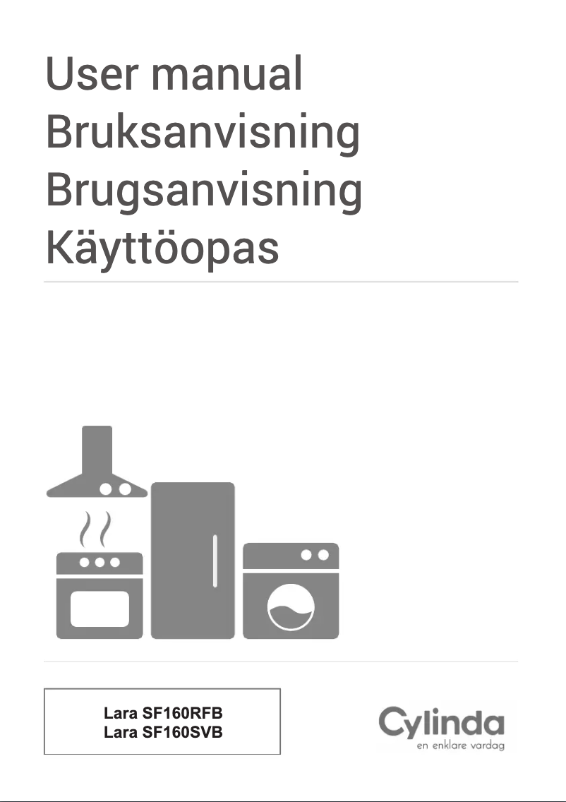 Page 1 of the manual User Manual Cylinda Lara SF160RFB