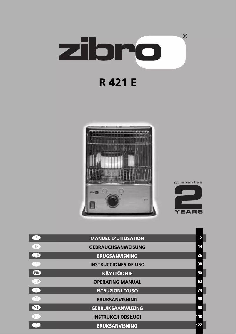 First page image of the manual for R 421 E