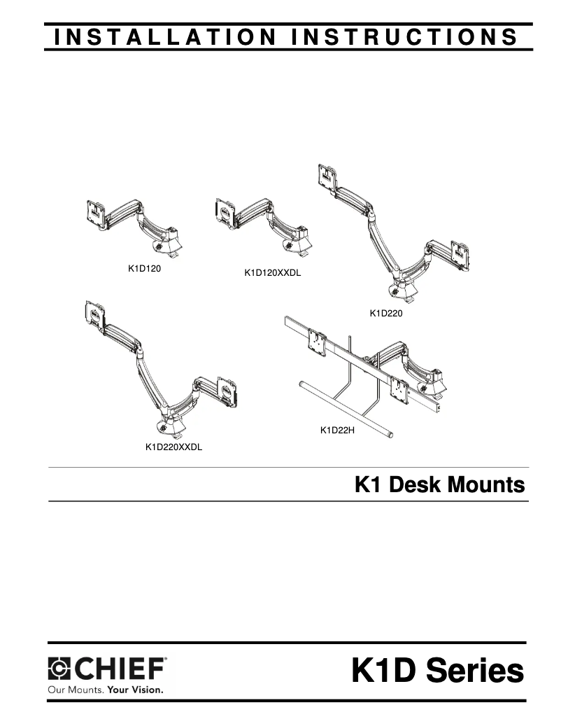 Page 1 of the manual User Manual Chief K1D120BXDL