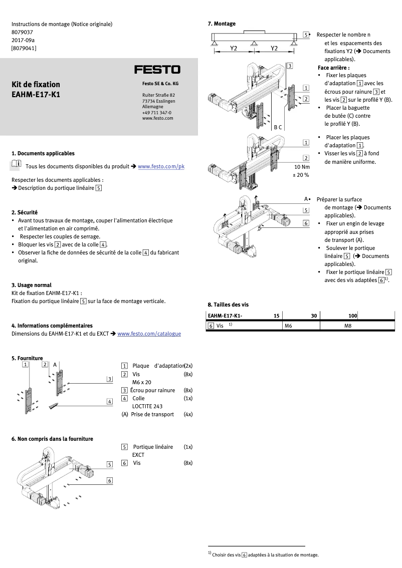 First page image of the manual for EAHM-E17-K1-100