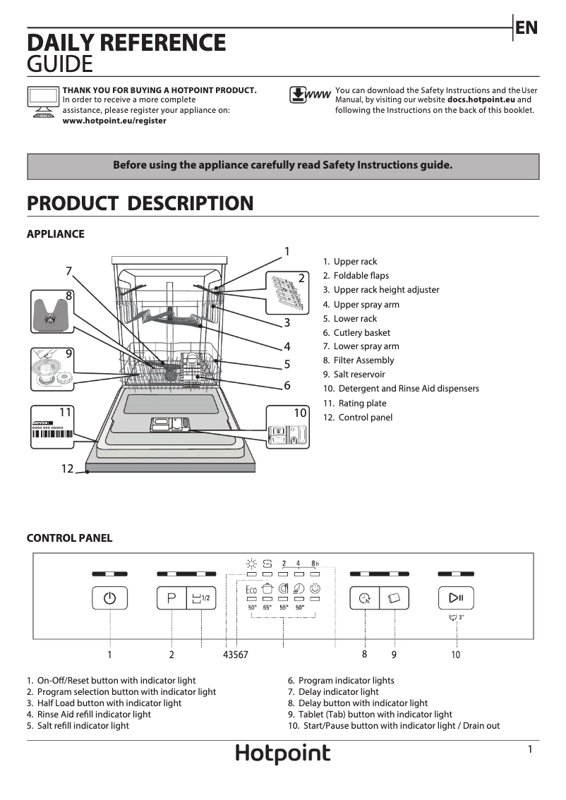 First page image of the manual for HBC 2B19 X UK