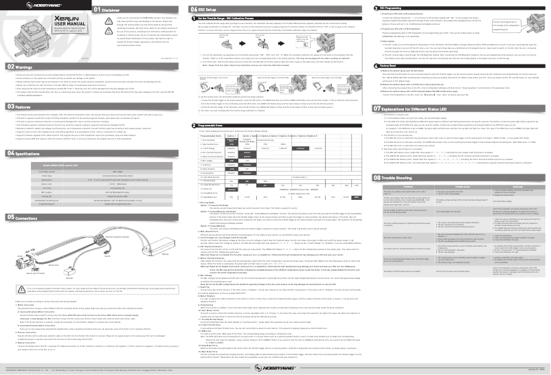 Page 1 of the manual User Manual Hobbywing XeRun XR10 Justock G3S