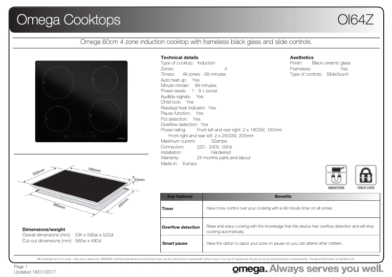 First page image of the manual for OI64Z
