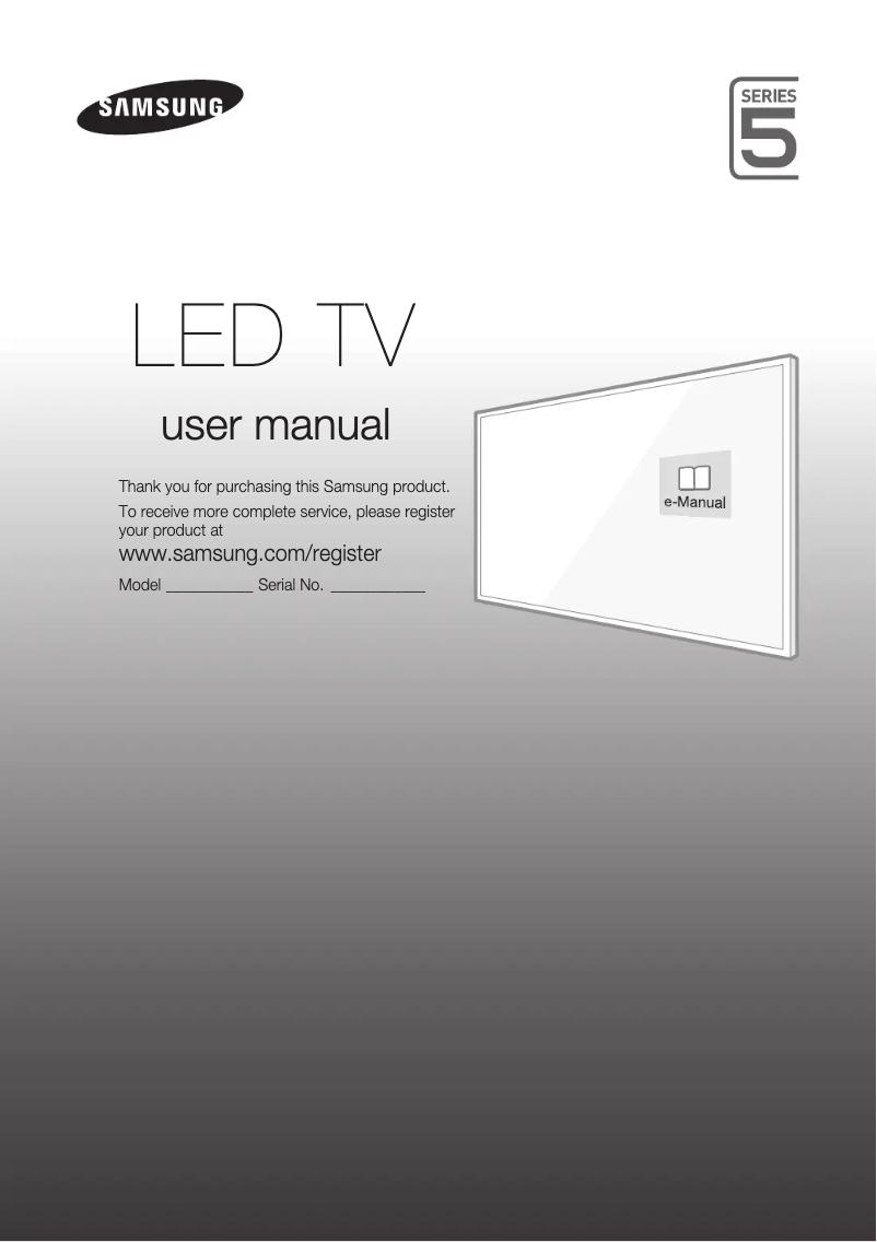 First page image of the manual for UE48J5670SU