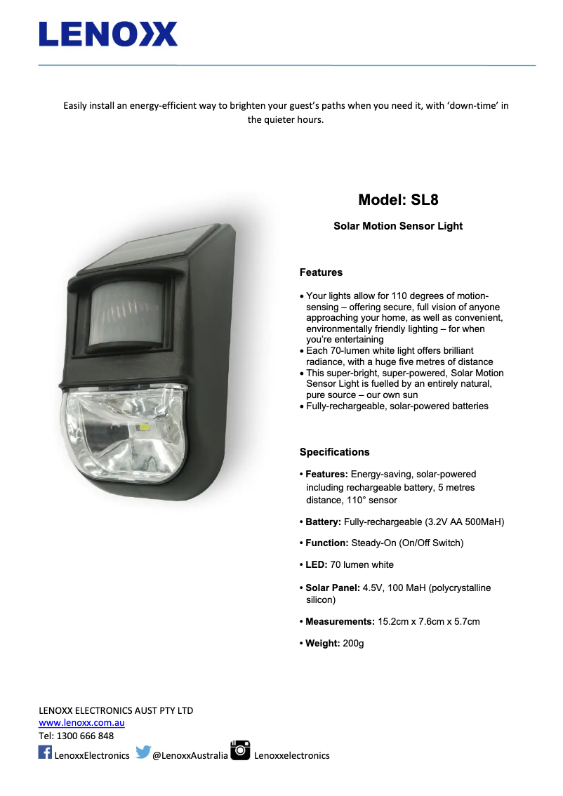 First page image of the manual for SL8x2