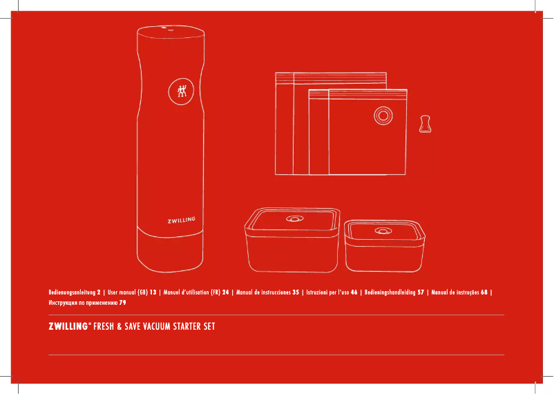 First page image of the manual for Fresh & Save
