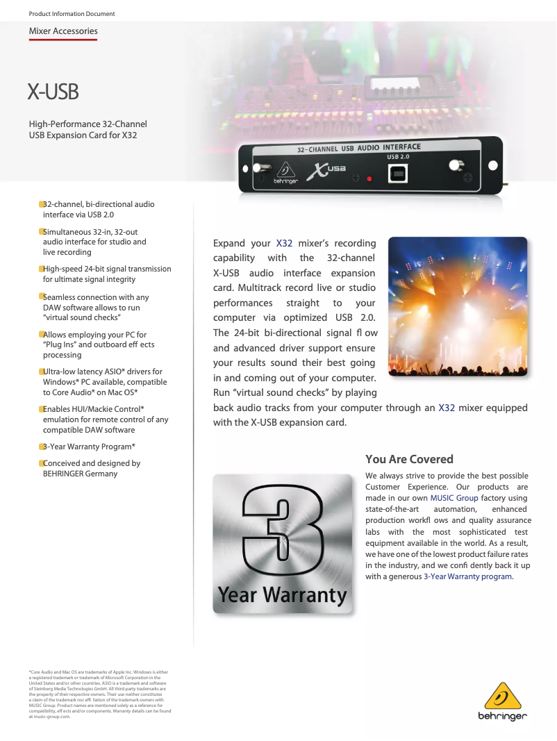 Image de la première page du manuel de l'appareil X-USB