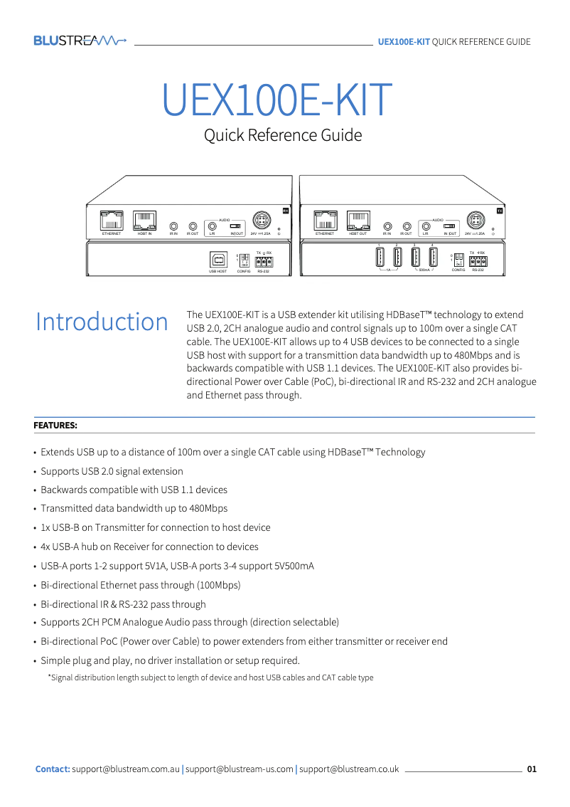 Image de la première page du manuel de l'appareil UEX100E-KIT