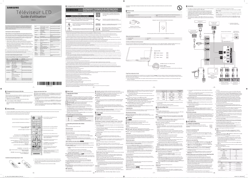 First page image of the manual for UA49K5100BR
