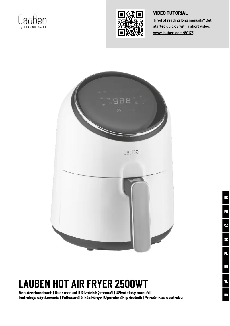 Page 1 of the manual User Manual Lauben 2500WT