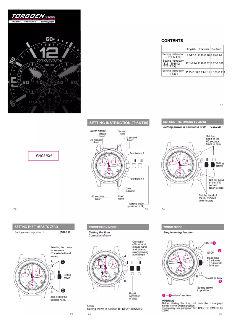 Page 1 of the manual User Manual Torgoen T16MTBK44L