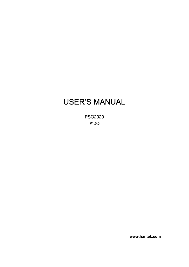 Page 1 of the manual User Manual Voltcraft PSO-120