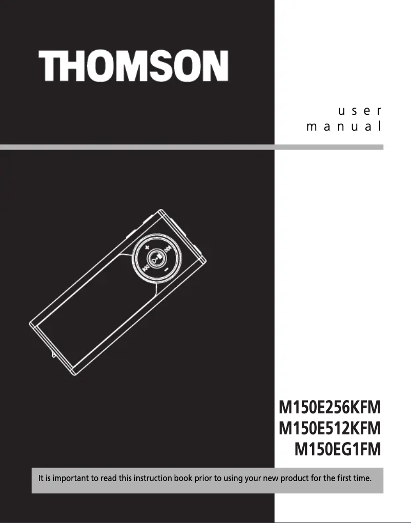 Page 1 of the manual User Manual Thomson M150E512KFM