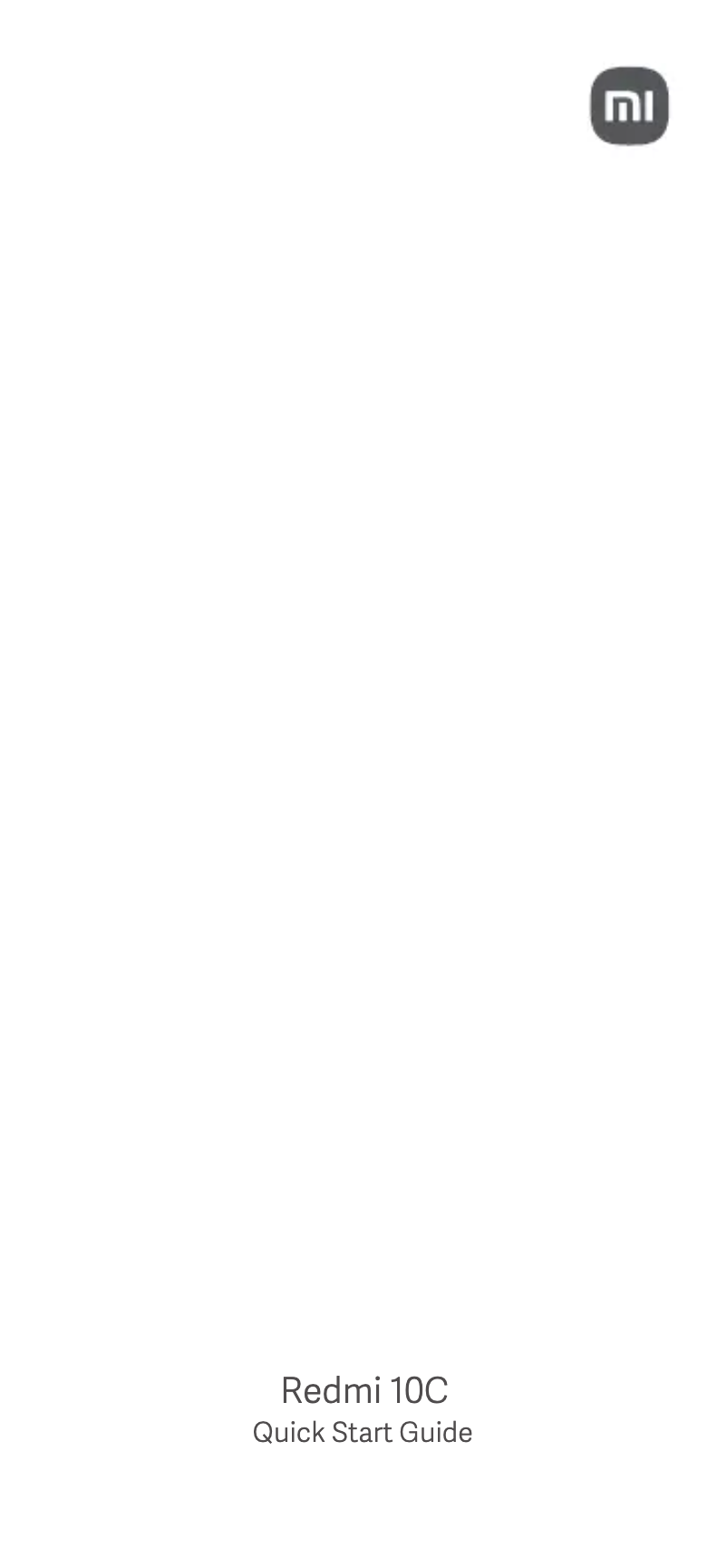 Page 1 of the manual User Manual Xiaomi Redmi 10C