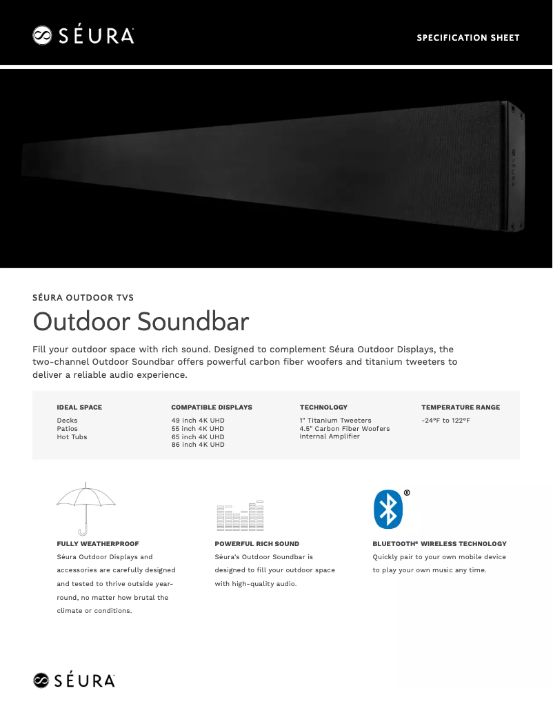 Page 1 de la notice Fiche technique Seura SPK-49