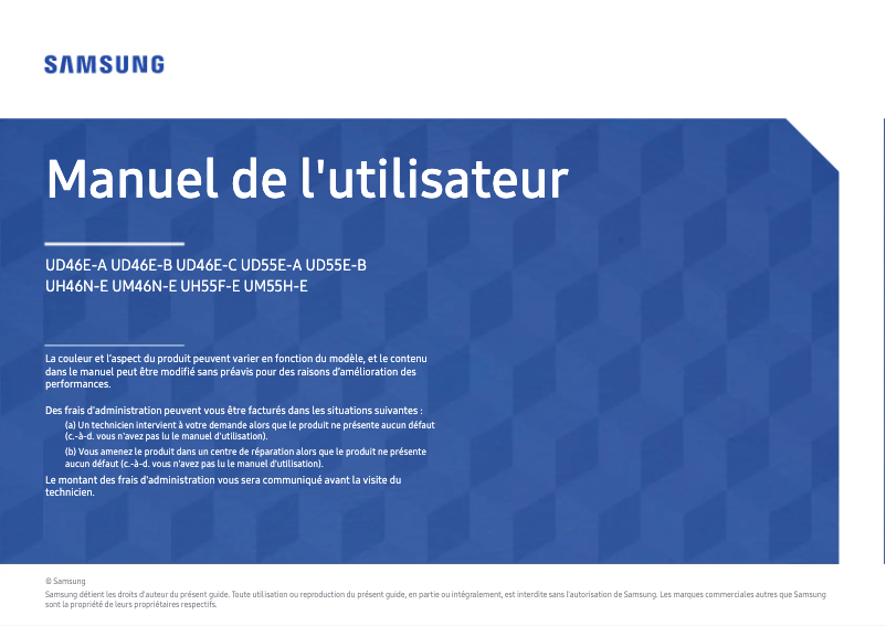 Page 1 of the manual User Manual Samsung UH46N-E