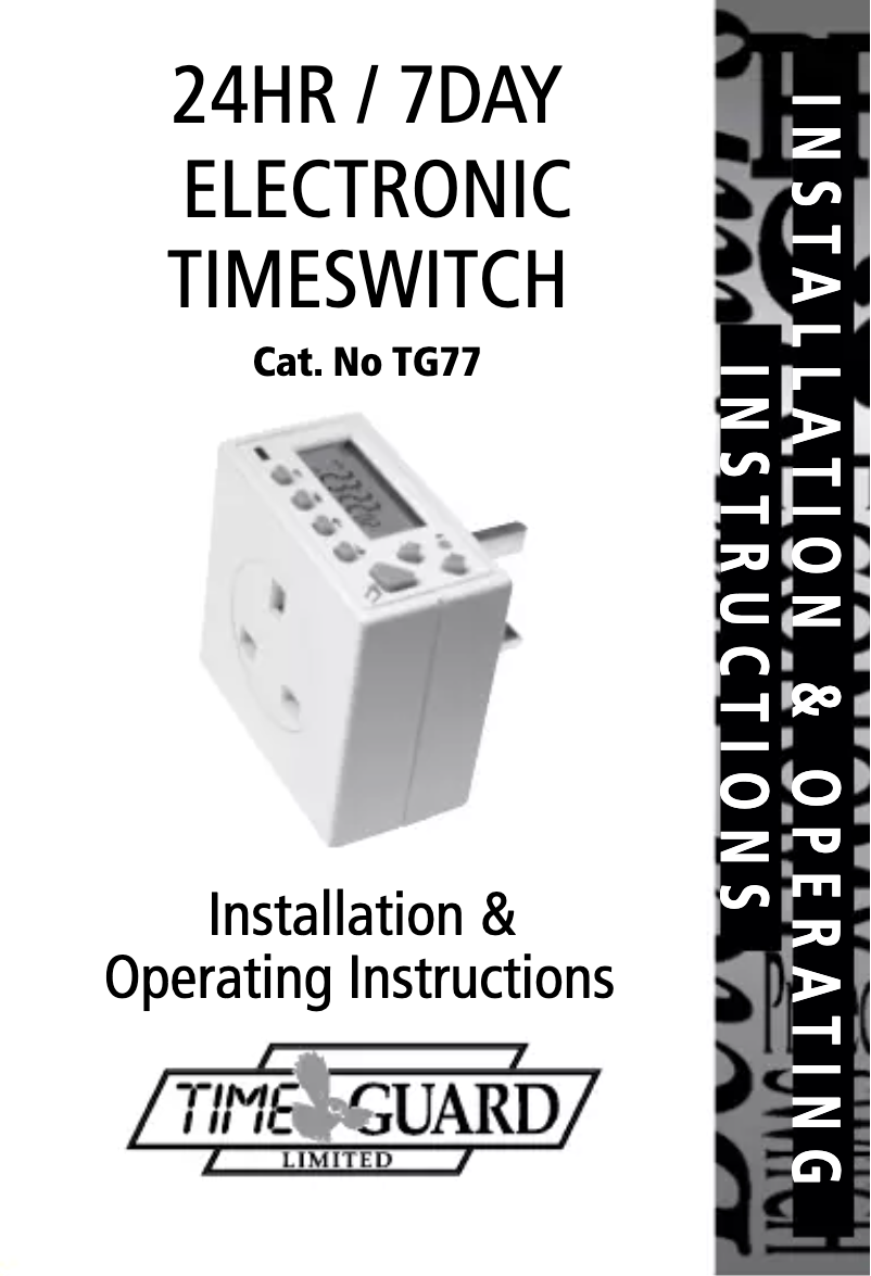 Page 1 of the manual User Manual Timeguard TG77