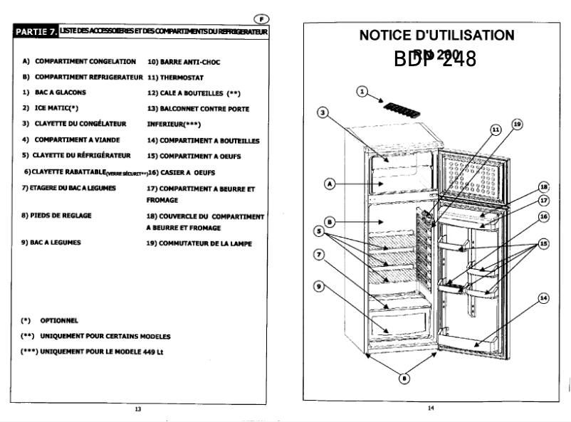 First page image of the manual for BDP 248