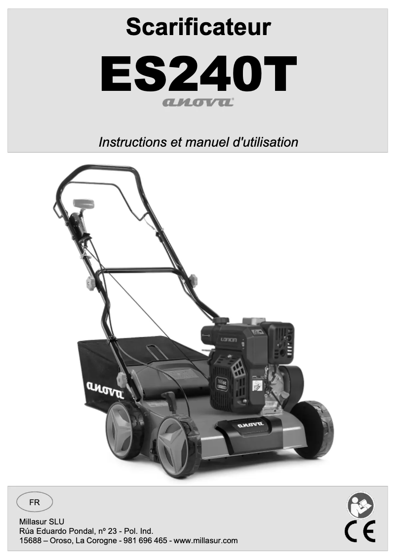 First page image of the manual for ES240T