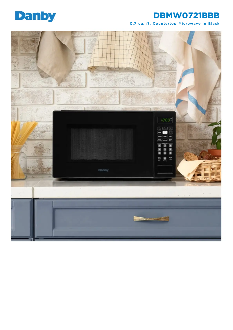 Page 1 of the manual Technical Sheet Danby DBMW0721BBB