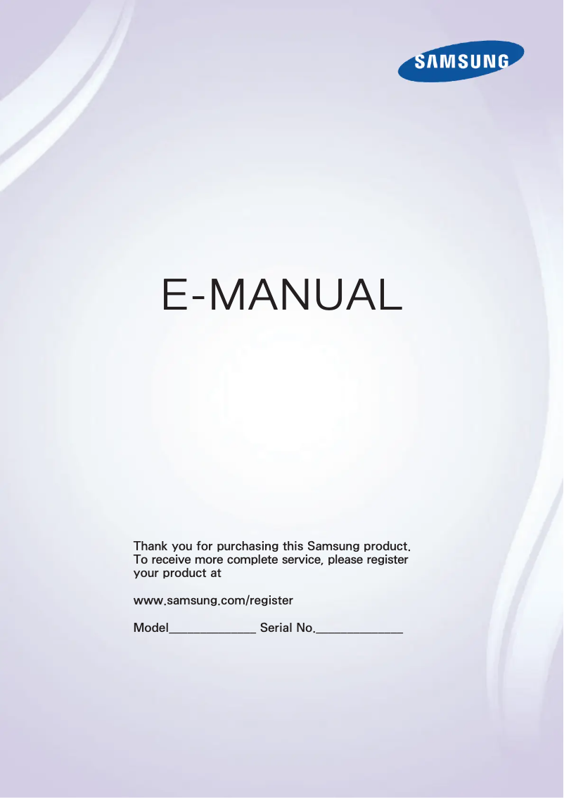 Page 1 of the manual User Manual Samsung UN55F6800AF