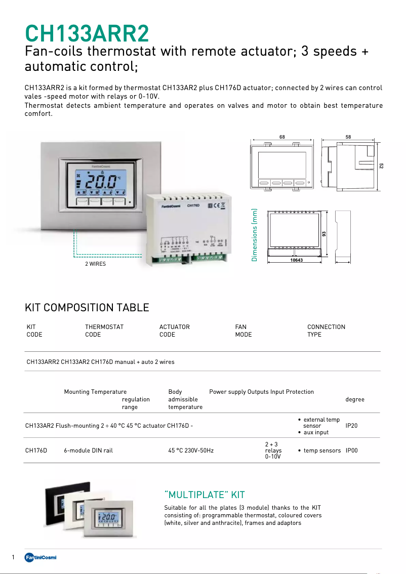 First page image of the manual for CH133ARR2