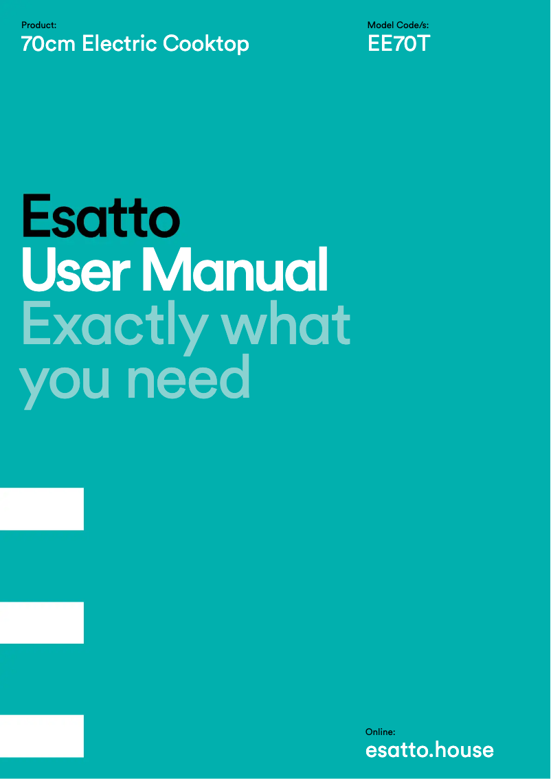 Page 1 of the manual User Manual Esatto EE70T