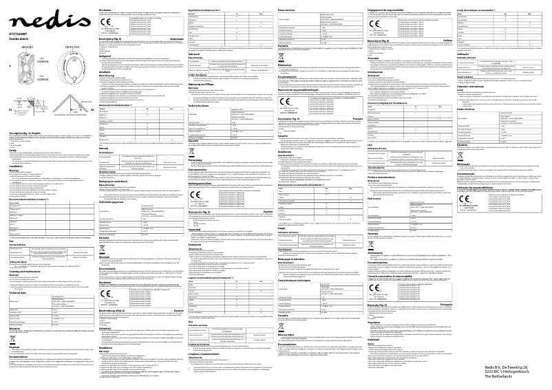 Page 1 of the manual User Manual Nedis DTCTS20WT