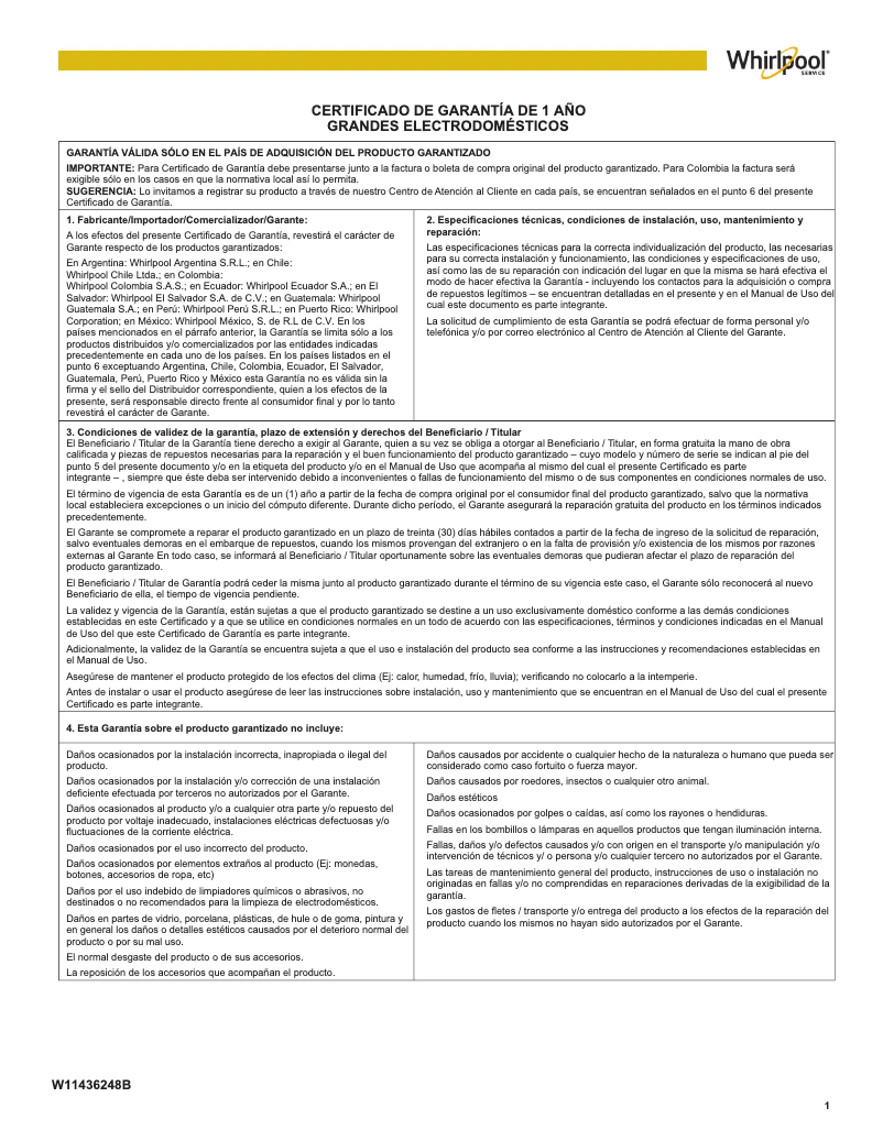 Page 1 of the manual Warranty Information GE GDP630PMRES