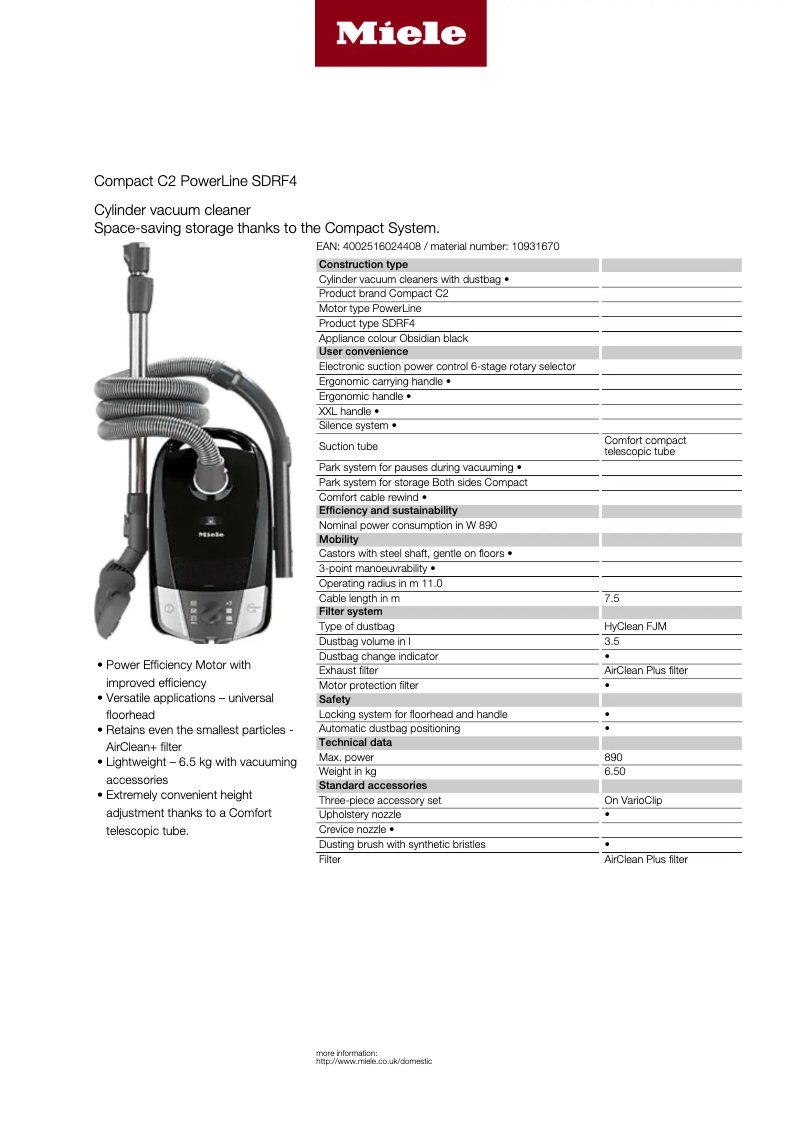 First page image of the manual for Compact C2 PowerLine