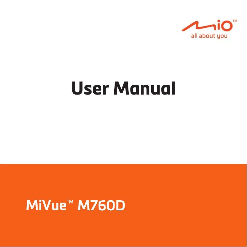 First page image of the manual for MiVue M760D