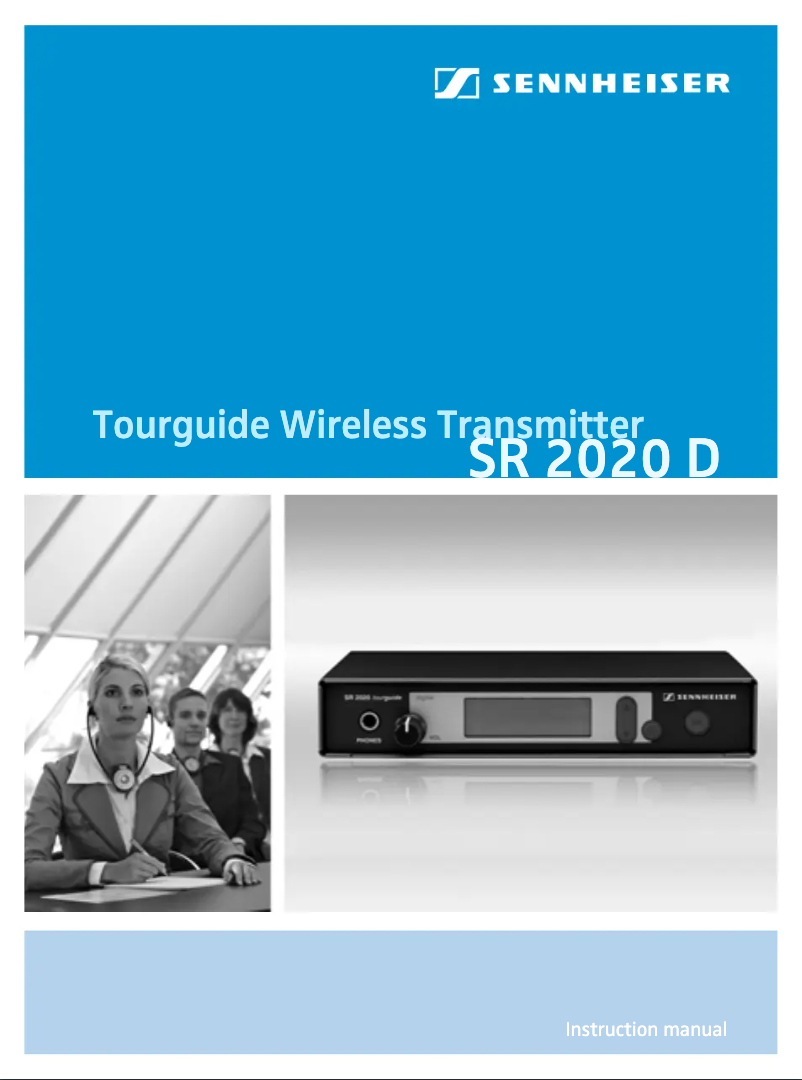 Page 1 of the manual User Manual Sennheiser SR 2020