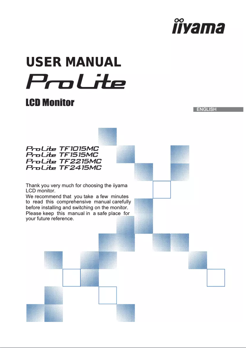First page image of the manual for ProLite TF2215MC-B1