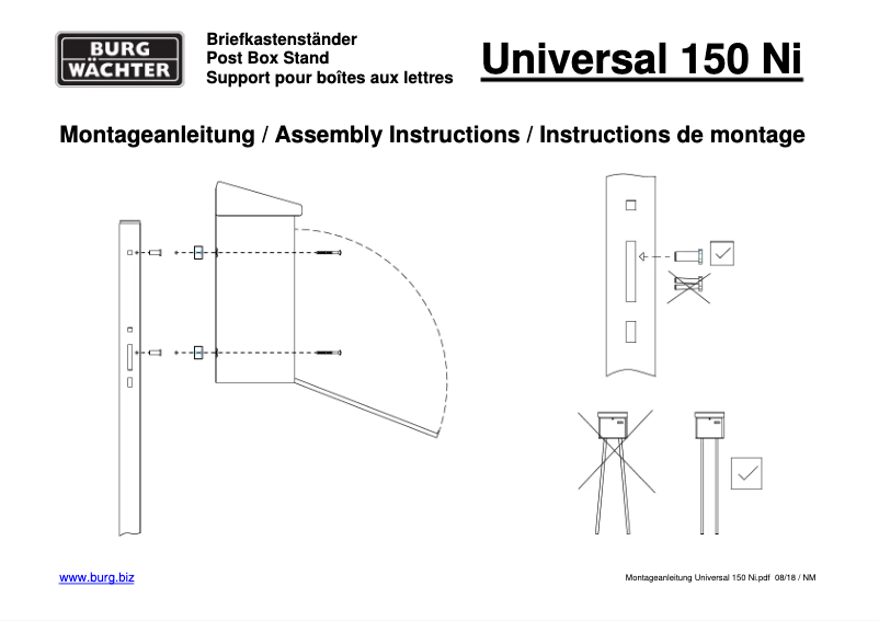 First page image of the manual for Oxford-Set 68770 B+S